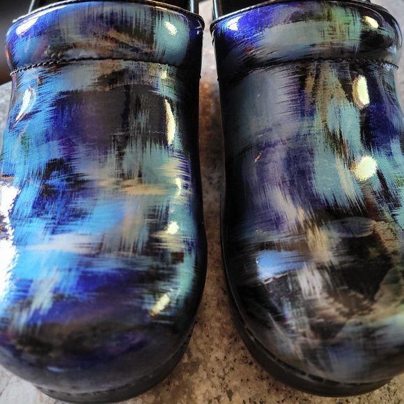Dansko blue silver black swirl shoes BRAND NEW NEVER WORN size 39 - US 8.5-9 - Picture 5 of 6